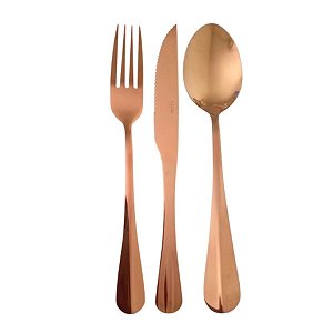 KIT 6 Talheres Rose Gold Lyor