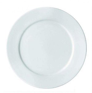Jogo com 6 Pratos Rasos Porcelana 24,5cm Bar Hotel Germer