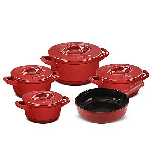 Conjunto Panelas de Cerâmica Duo+ Smart 5 peças Pomodoro - Ceraflame