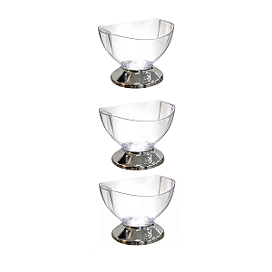 3 Champanheira Premium Acrilico Com Base Metalizada 12 Litros