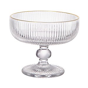 Jogo de taças sobremesa em vidro com borda dourada L'Hermitage Cameratta 310ml 6 peças