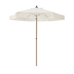 Ombrelone Com Franja Off White  2,4m