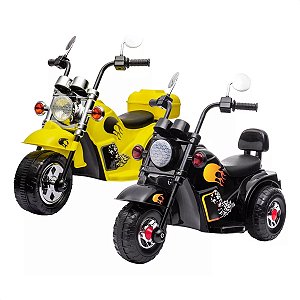 Mini Moto Elétrica Infantil 6V Tipo Harley