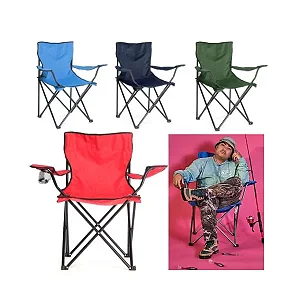 Cadeira Dobrável Resistente Com Bolsa Porta Copos Camping