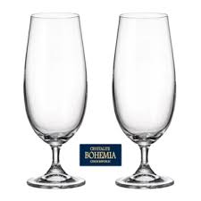 6 Taças De Cristal Chopp Bohemia 380ml