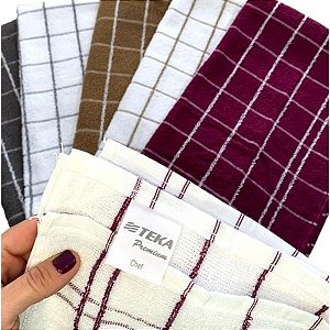 Kit 6 Panos de Prato Copa Atoalhado Felpudo Teka Chef Premium SORTIDO