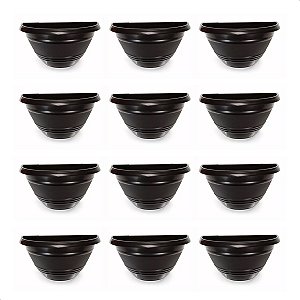 Vaso De Parede Jardim Horta Vertical 1 Litro Kit Com 12 Peças