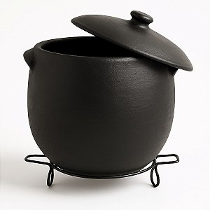 Caldeirão Panela de Barro preto Capixaba Nº4 9 Litros