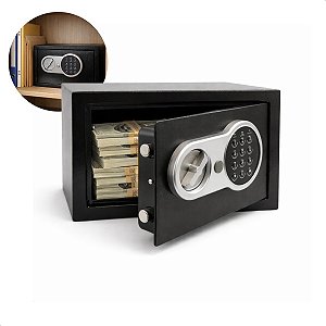 Cofre Eletrônico Digital Com Senha E Chave De Emergência 35x25x25 Cm - Cofre De Segurança Em Aço Resistente | Ideal Para