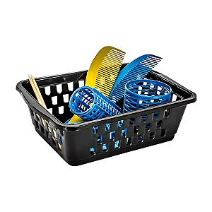 Cesto Organizador Multiuso Grande 2,8L Preto Armário Gaveta