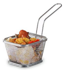 Cesta Para Servir Porções Em Inox 10,5x9x6cm - Ke Home - 3251