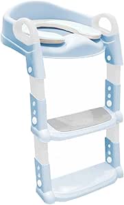 Assento Redutor Infantil Com Escada Para Vaso Sanitário - Azul