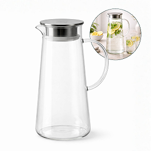 Jarra de Vidro Com Tampa De Metal 1,8 litros