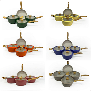 Jogo de Panelas 4 Peças Antiaderente Cerâmica Compatível Fogão Gás e Indução