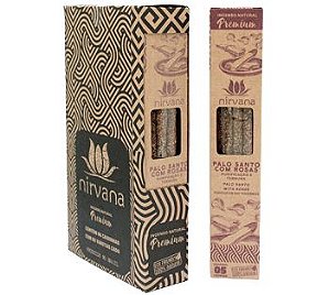 Incenso Nirvana Natural Premium - PALO SANTO COM ROSAS