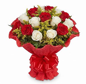 11 - Buquê com 16 rosas
