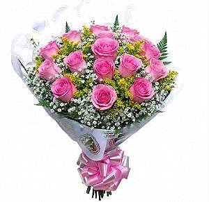 08 - Buquê com 12 rosas