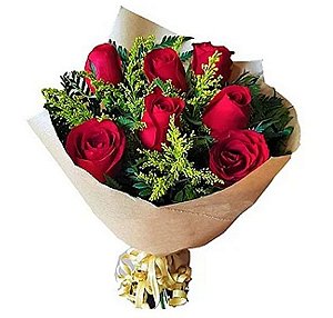 1015 - Buquê 7 rosas no craft