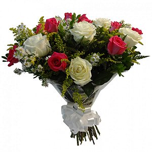 125 - Buquê Harmonia com 12 rosas