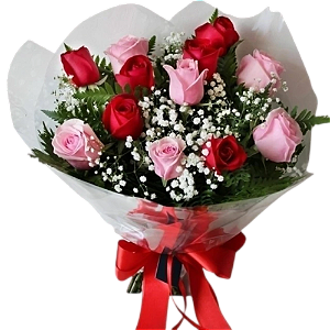 125 - Buquê com 12 rosas