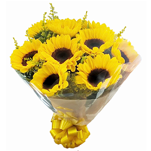 A08 - Buquê 10 girassóis