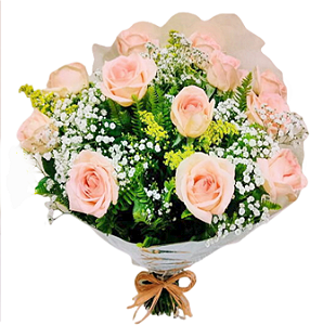 118 - Buquê 12 rosas chá