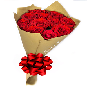 1037 - Buquê 12 rosas vermelhas