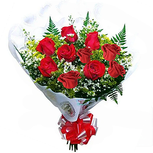 105 - Buquê com 10 rosas