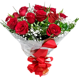 108 - Buquê com 13 rosas