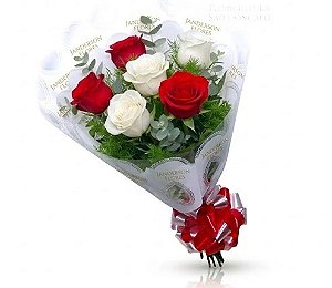 007 - Buquê com 6 rosas