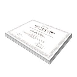 Certificados 210x297mm em Offset 240g - 4x0 - Sem Verniz