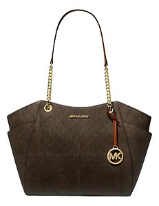 BOLSA MICHAEL KORS JET SET TRAVEL MARROM MONOGRAMA