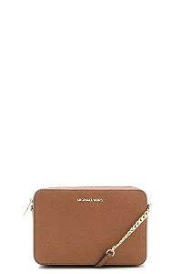BOLSA TRANSVERSAL JET SET GRANDE DE COURO