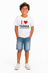 Camiseta Infantil Mané Darci I Love Tainha