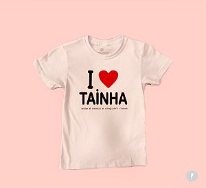 Camiseta Infantil Mané Darci I Love Tainha