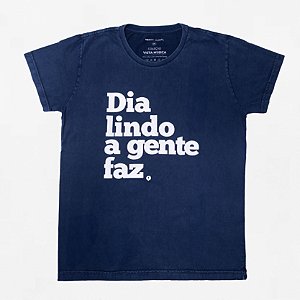 Camiseta Dazaranha Dia Lindo Marmo Azul