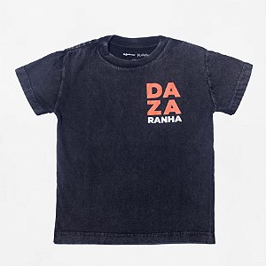 Camiseta Dazaranha Infantil Elementos Marmo Preta