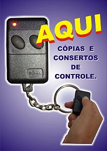 controle remoto portão de garagem e alarme