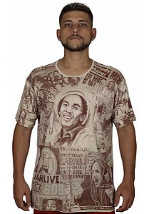 Camiseta Bob Marley touca
