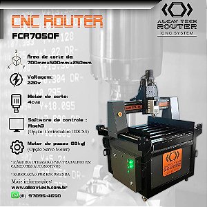 Fresadora CNC Router FCR7050F (700mmx500mmx250mm) 4cvs