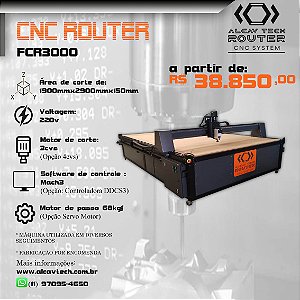 Fresadora CNC Router FCR3000 Guia Linear