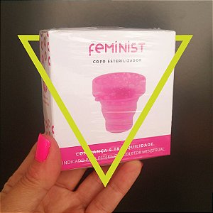 Copo Esterilizador para Coletor Menstrual - Feminist em Silicone Cores Sortidas