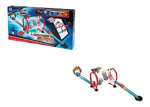 Pista Carrinho Infantil Tipo Hotwheels Duplo Looping Braskit