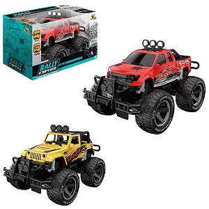 Carro De Controle Remoto Jipe 4x4 - Champion Radical 1:24 Vermelho