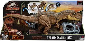 Boneco Dinossauro Com Som T-Rex 30cm Jurassic World Dino Escape Mattel