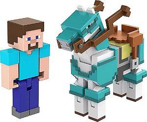 Boneco Minecraft Steve E Cavalo Armadura - Mattel em Promoção na Americanas