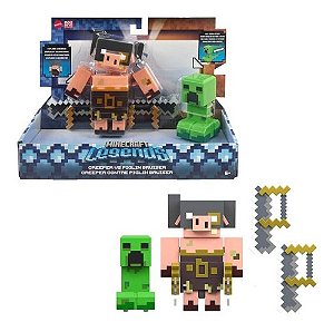 Boneco Minecraft Legends Piglin Pequeno Com Clava + Nf