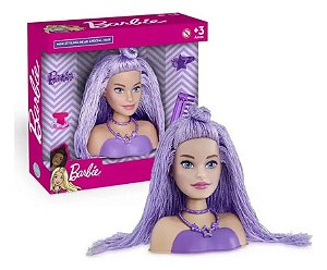 Boneca Barbie Busto - Maquiagem e Cabelo - Pupee - 1265