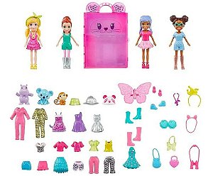 Kit 2 Bonecas Polly Pocket Moda Da Aventura No Espaço Magico