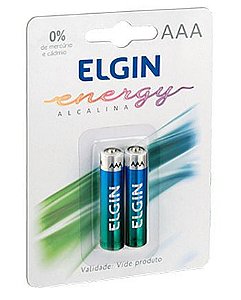 Pilha Alcalina AAA Elgin LR03 - com 2